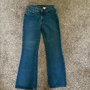 Express Dark Blue Flare Jeans